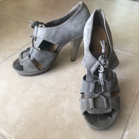 Coach Teagan Lace Up Heels size 9 - Picture 2 of 6